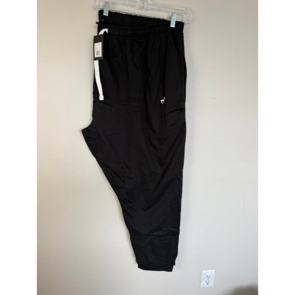 Bigdude Mens Joggers Black Fleece Sweatpants 5XL 31 Inseam NWT